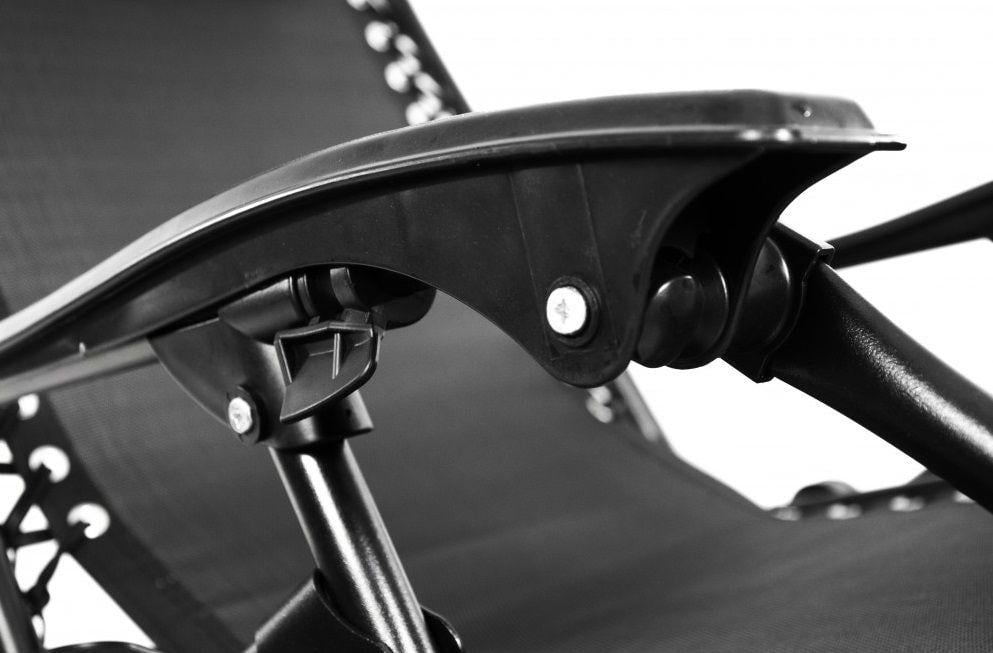 Шезлонг складной с подстаканником и подголовником кресло на 3 положения 160 см Черный - фото 7 Шезлонг складной с подстаканником и подголовником кресло на 3 положения 160 см Черный - фото 7