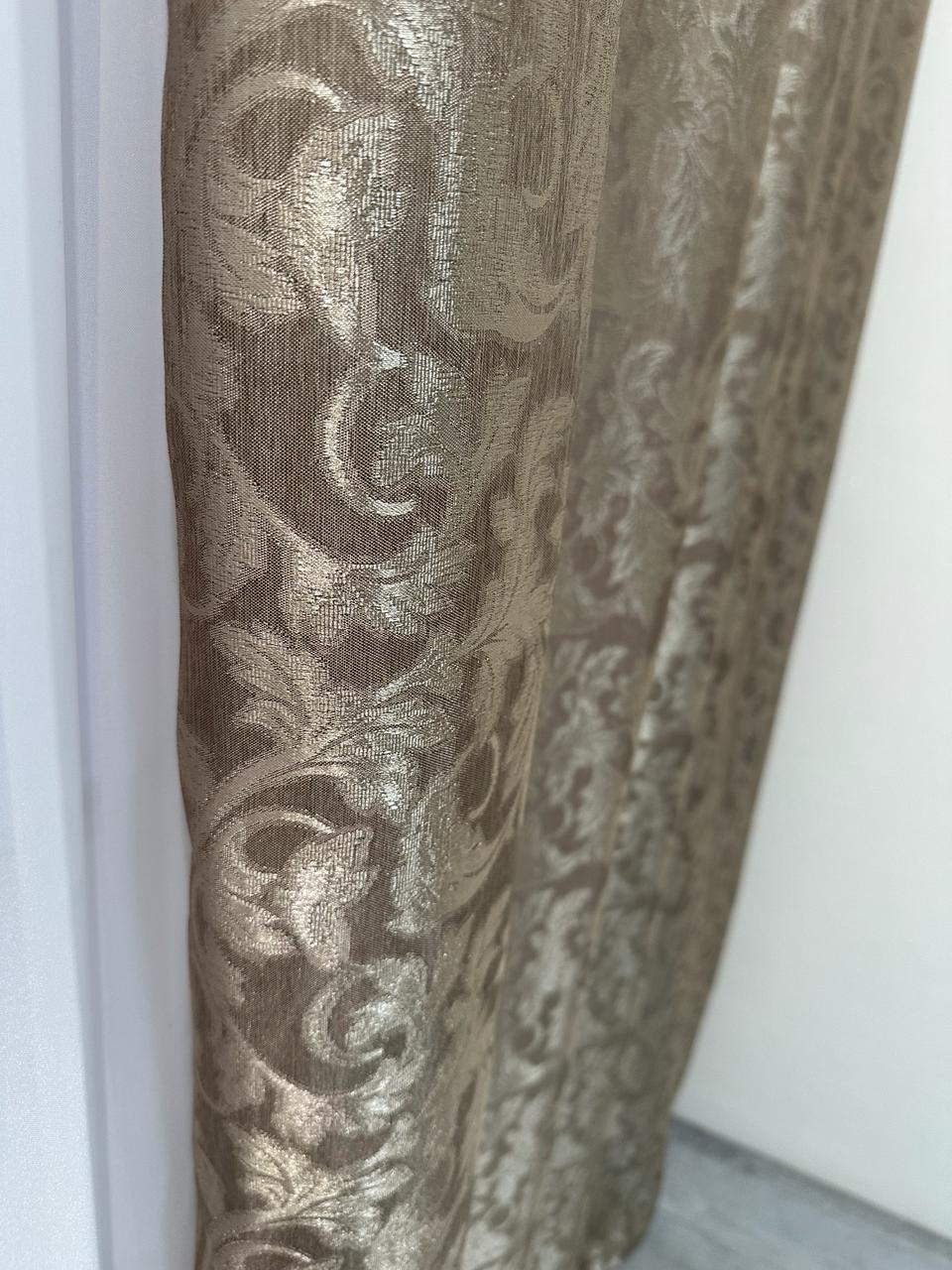 Штори Севілья жаккардові 1,5 х2,7 м 2 шт. Кавовий - фото 2 Штори Севілья жаккардові 1,5 х2,7 м 2 шт. Кавовий - фото 2