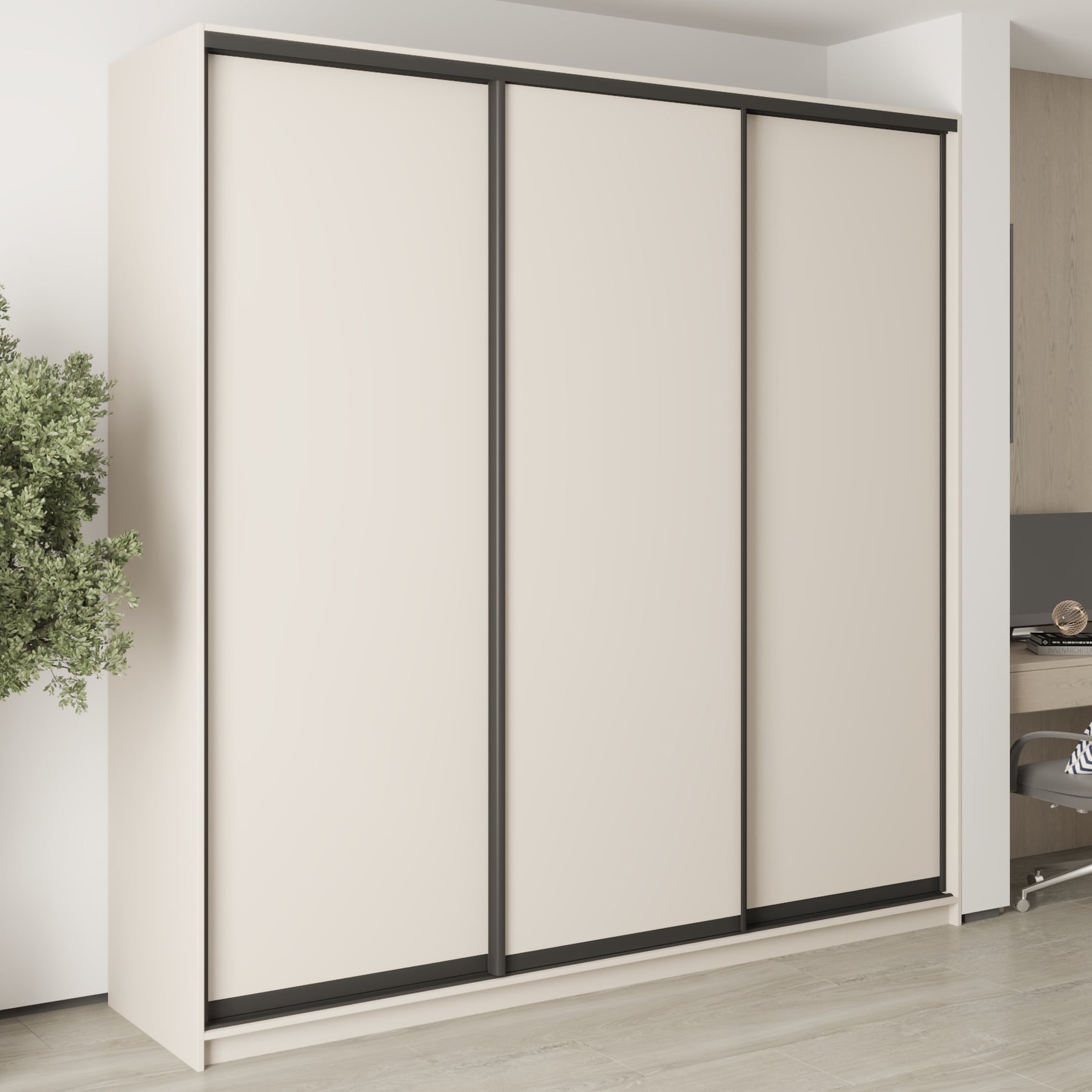 Шкаф-купе трехдверный Mebel Star Комбо BG MBS-9484 240х60х240 см Кашемир (1009473)