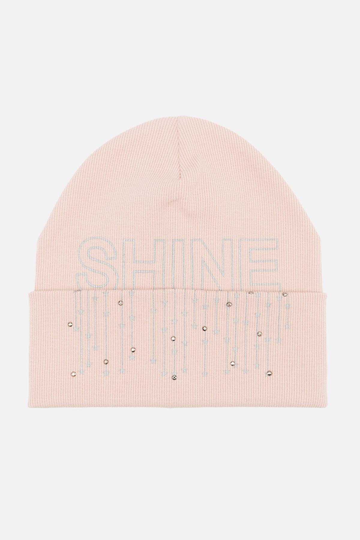 Шапка для девочки 50-52 см Пудровый (24099912)