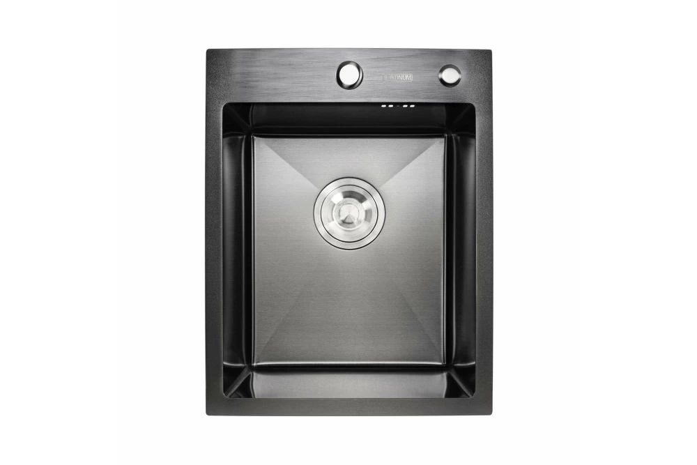 Мийка кухонна Platinum Handmade PVD 400x500x220 мм Чорний (374842)