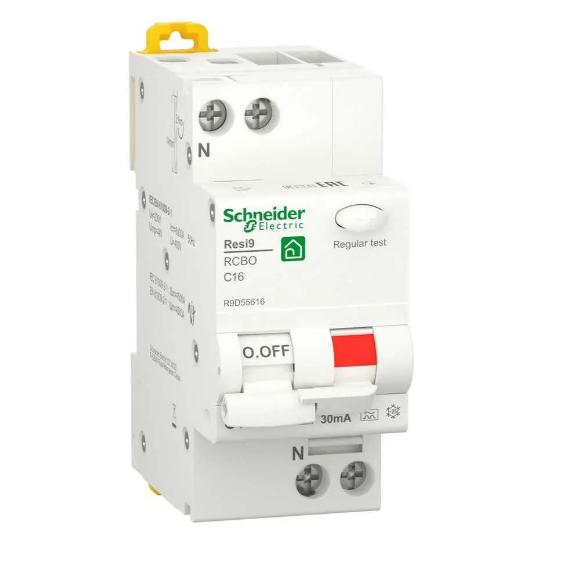 Диференційний автомат Schneider Electric 6 kA 1P+N 16A C 30mA АC/Resi9 R9D25616 (Х2555)