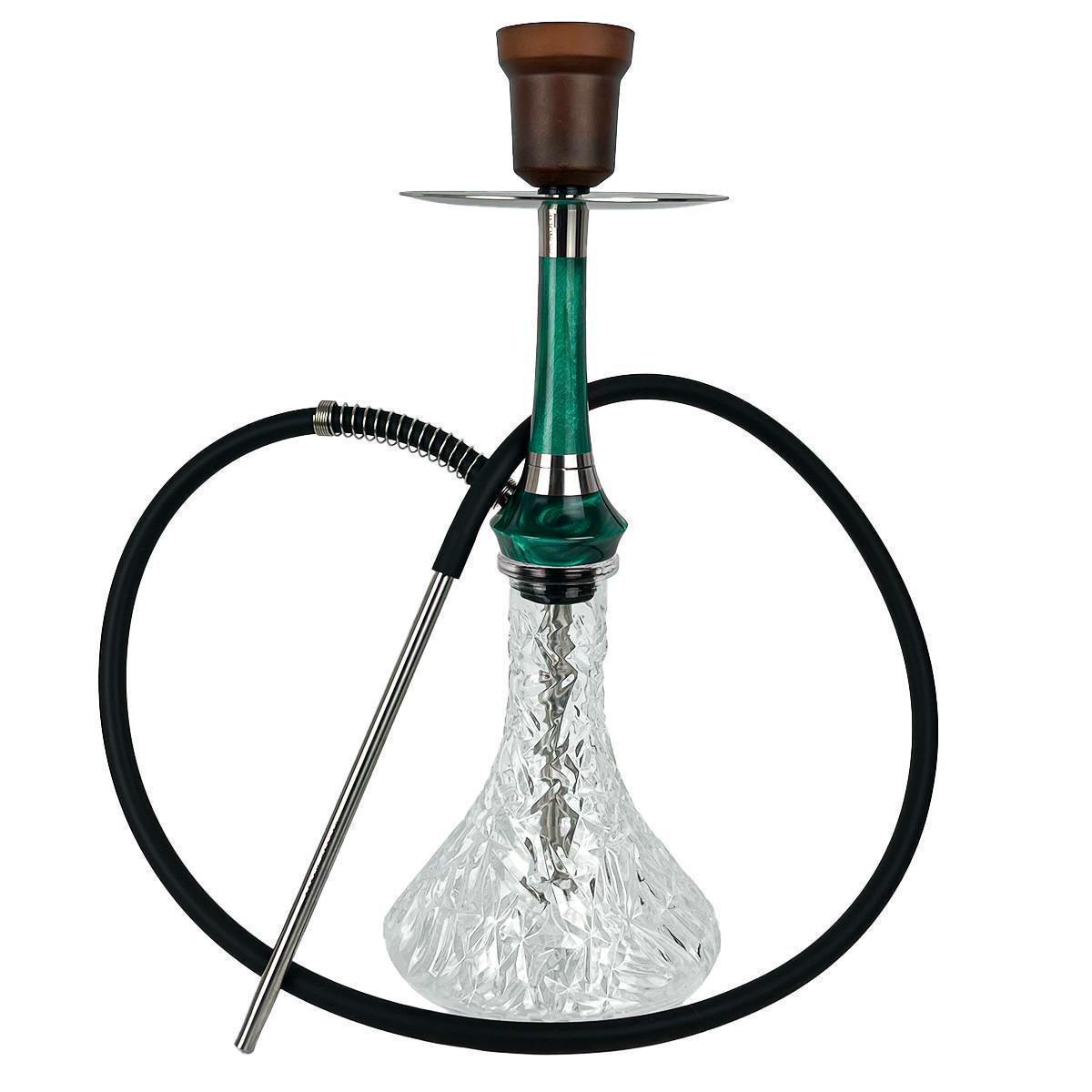 Кальян Totem Hookah Monolit Optima Emerald Green Craft Crystal Clear