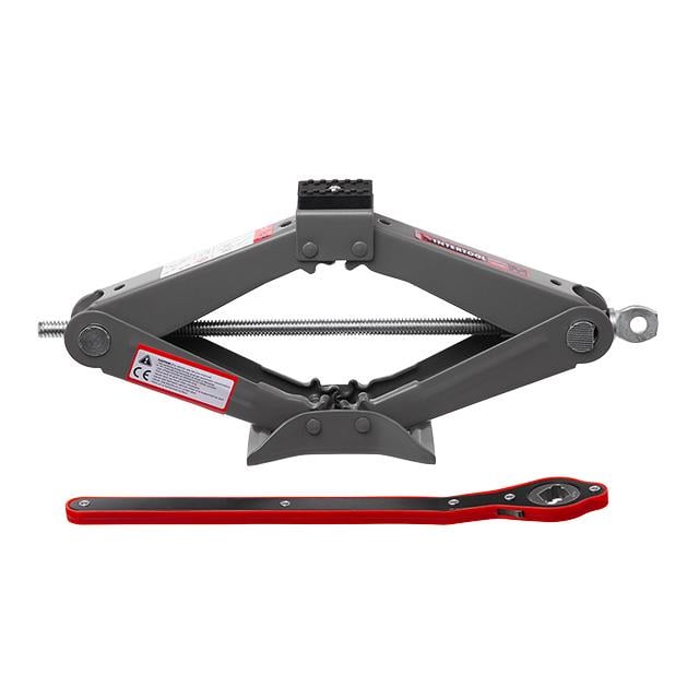 Домкрат механічний ромбоподібний Intertool 1,5 т з тріскачкою гумовий упор (GT0183)