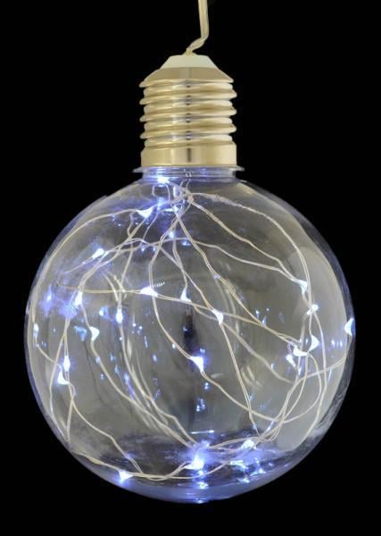 Шар Yes! Fun ⌀ 13 см Прозрачный с LED нитью 25 лампочек Холодный белый (972717)