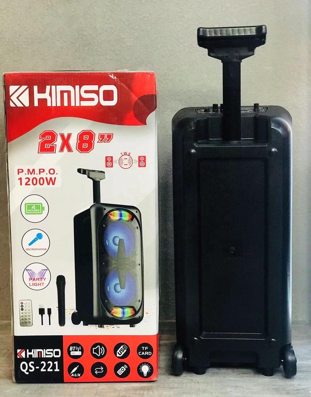 Портативна колонка KIMISO QS-221 Bluetooth акустична зі світлодіодною підсвіткою (3-4-QS-221) - фото 2