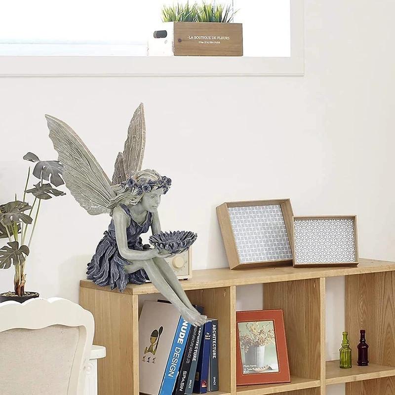 Статуэтка подсолнечная Фея Фея Украшение для офиса дома и сада - фото 4