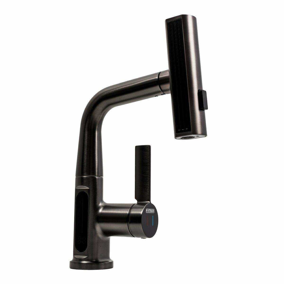 Смеситель для умывальника Platinum A239 с индикатором Черный (PLTM-SP000041418)