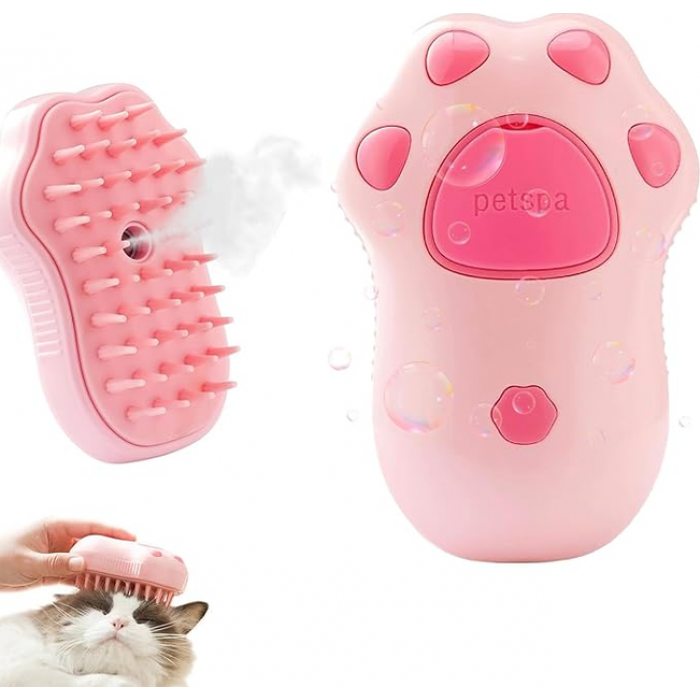 Щітка-гребінець Pet Spa 20 мл 120 mAh 12 х 6,5 см Рожевий (32407412)