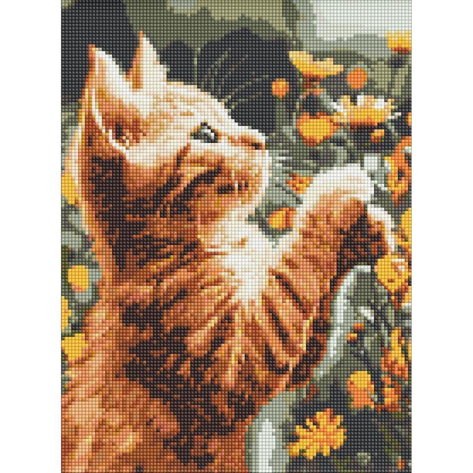 Алмазна мозаїка Ideyka Рудий пухнастик 30x40 см (AMO8043)