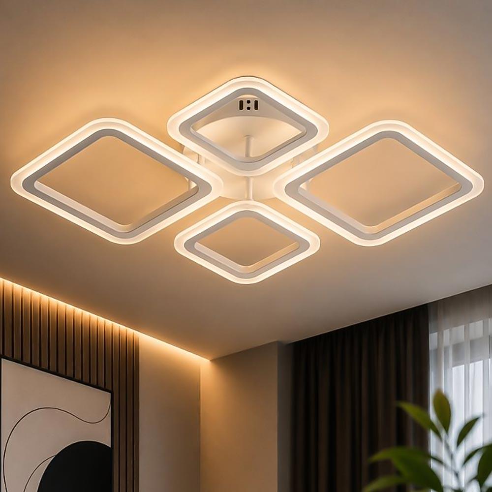 Люстра потолочная светодиодная Light House SRS-20691/2+2 WT 84W Белый Люстра потолочная светодиодная Light House SRS-20691/2+2 WT 84W Белый