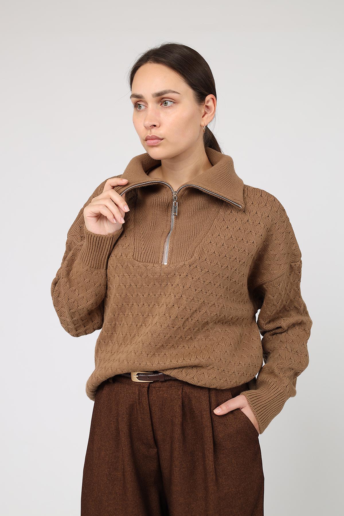 Светр жіночий Yuki ЦБ-00285733 р. 48 Коричневий (SKT001088786)