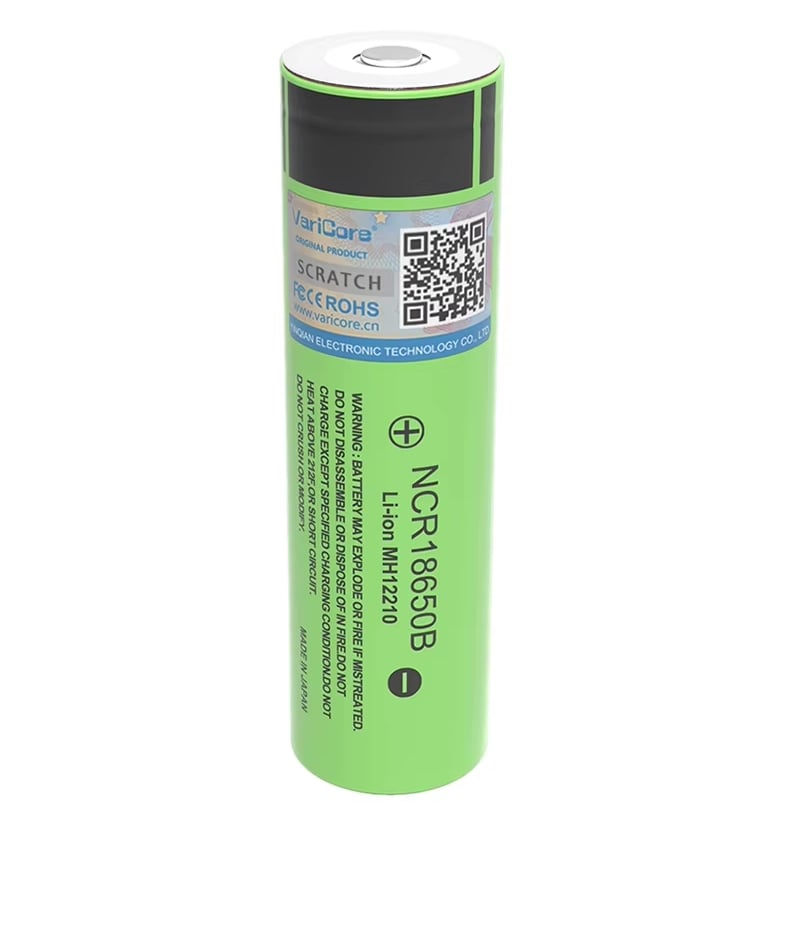 Акумулятор 18650 VariCore 34B-JT Li-ion 3400 mah 3,7V NCR18650B без захисту Зелений
