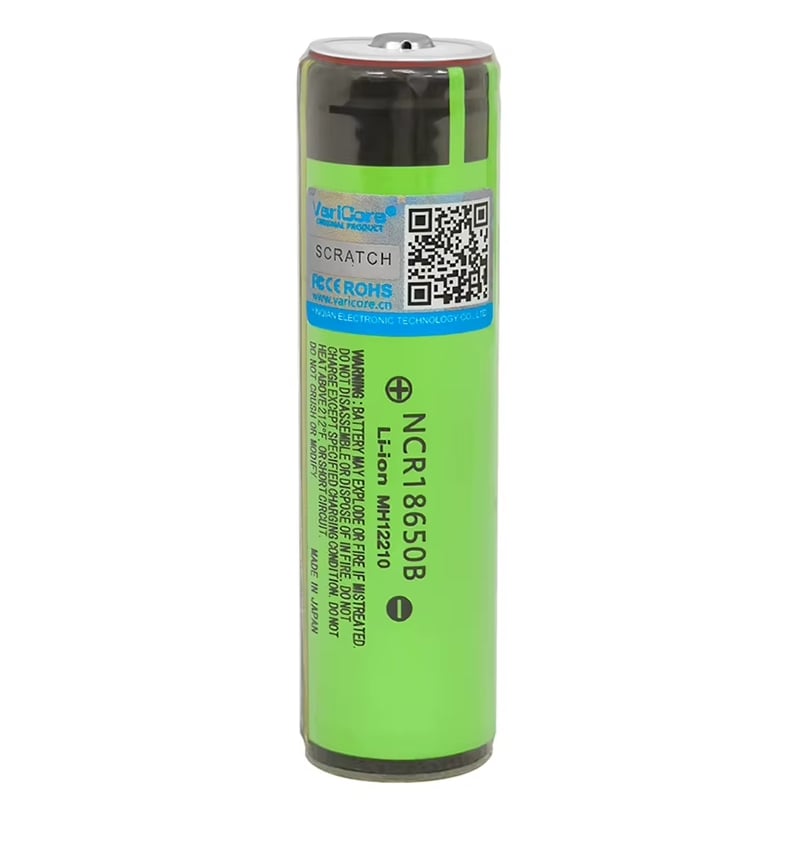 Аккумулятор 18650 VariCore 34B-PCB Li-ion 3400 mah 3,7V NCR18650B с платой защиты Зеленый