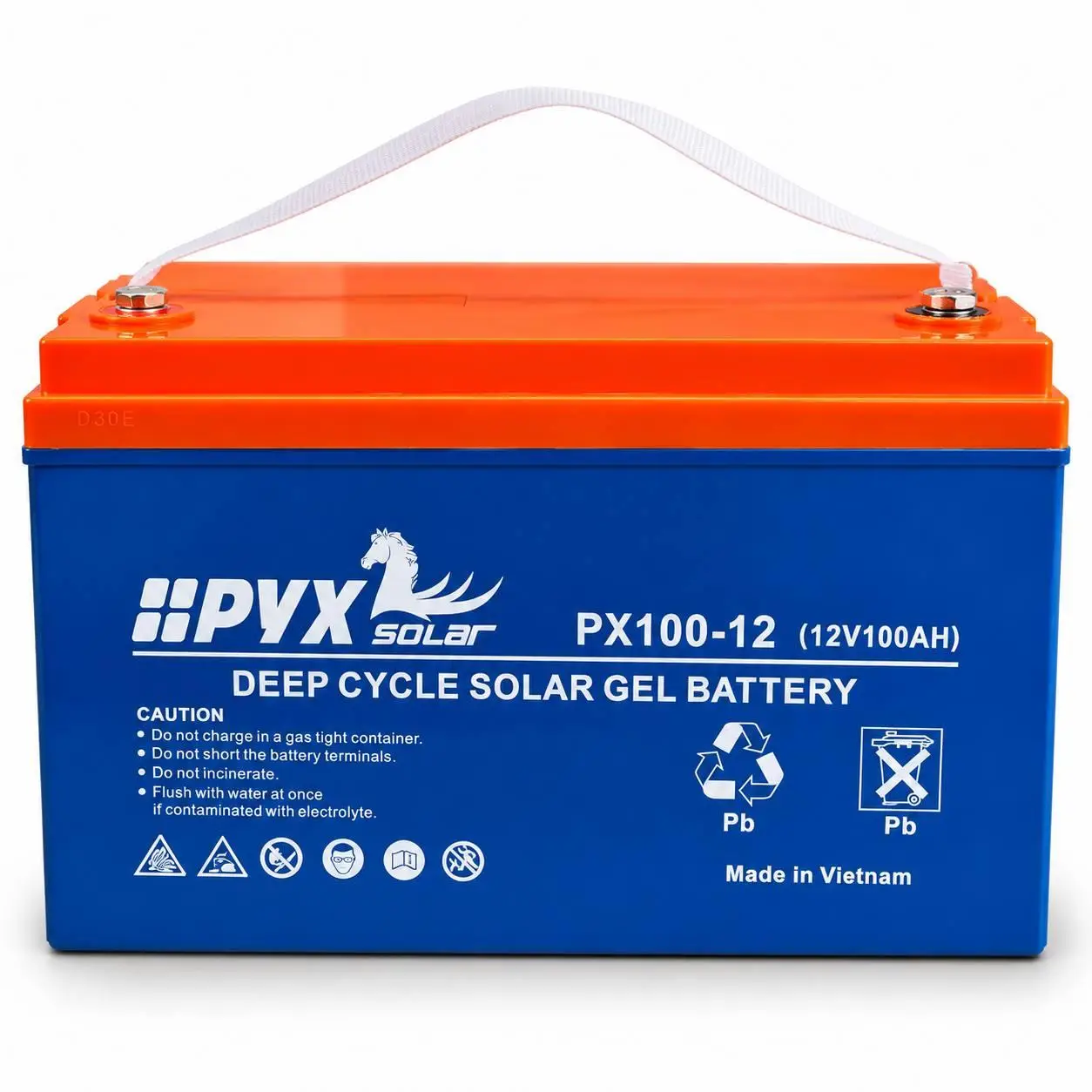 Акумулятор гелевий свинцево-кислотний PYX Solar PX100-12 12В 100 Аг для інвертора/ДБЖ/сонячних електростанцій (M1307)