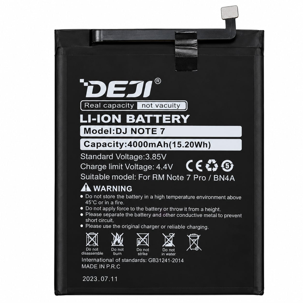 Аккумуляторная батарея Deji для Xiaomi BN4A/Redmi Note 7 4000 mAh (000568661)