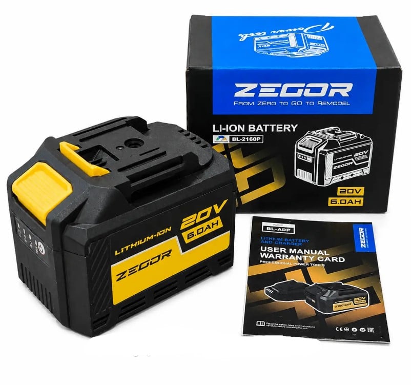Батарея акумуляторна Zegor BL-2160P 20В 6 Аг (38843795)