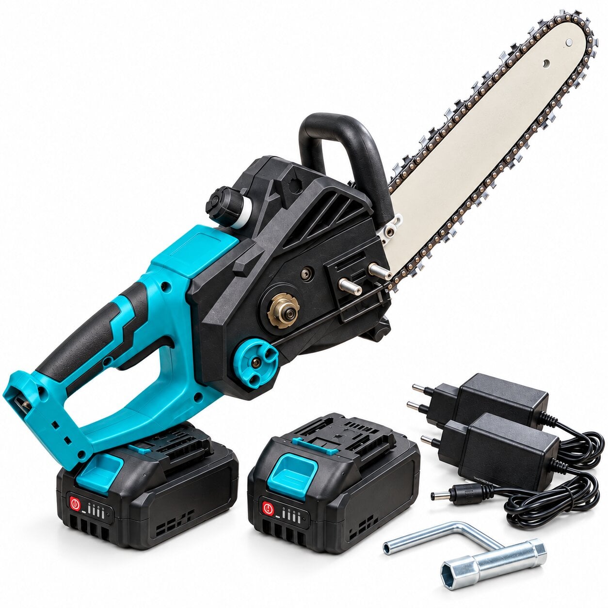Пила цепная аккумуляторная Electric SAW 48V с шиной 16"-48 см/2 аккумулятора и 2 зарядных устройства Синий (234580302)