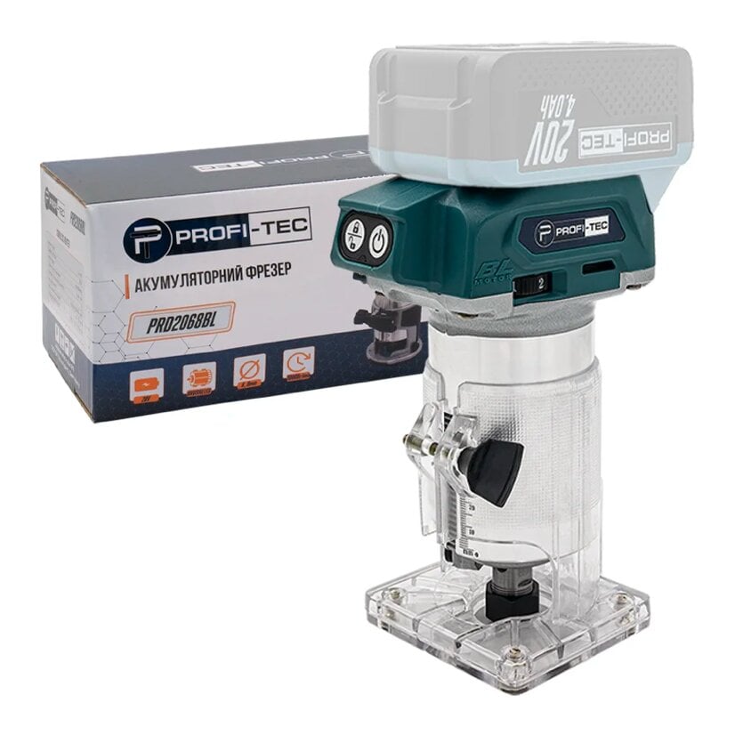Фрезер аккумуляторный PROFI-TEC PRD2068BL 20 В цанга 6 мм без АКБ и ЗУ (PH01201)