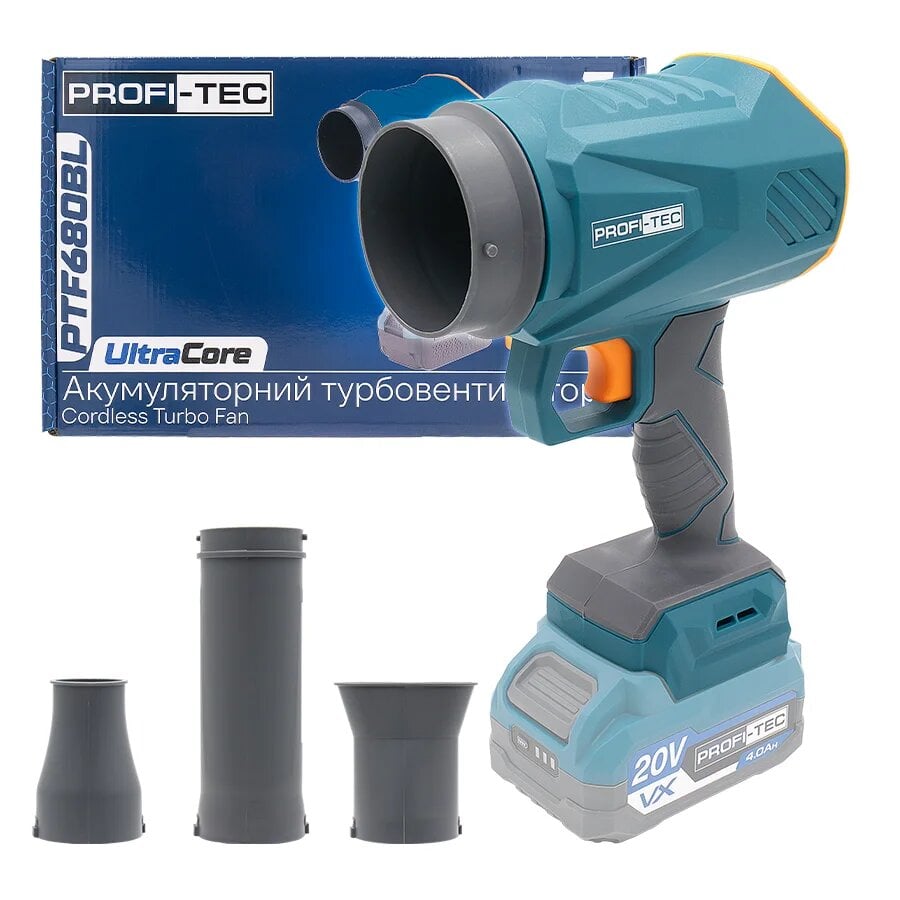 Воздуродувка аккумуляторная PROFI-TEC PTF680BL UltraCore 20 В без АКБ и ЗУ (PH01171)