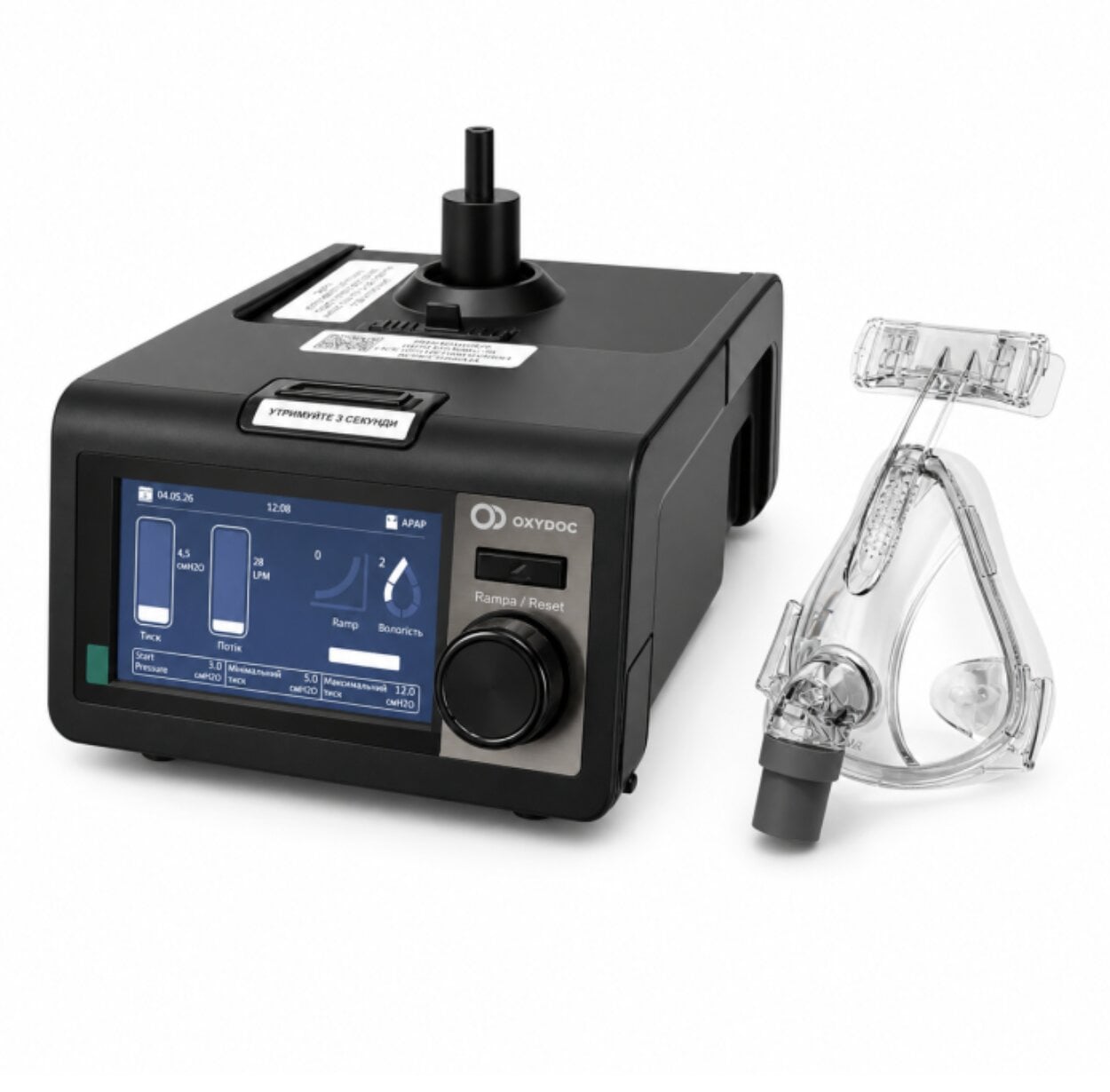 Апарат неінвазивної вентиляції OXYDOC Авто CPAP/APAP Black Edition