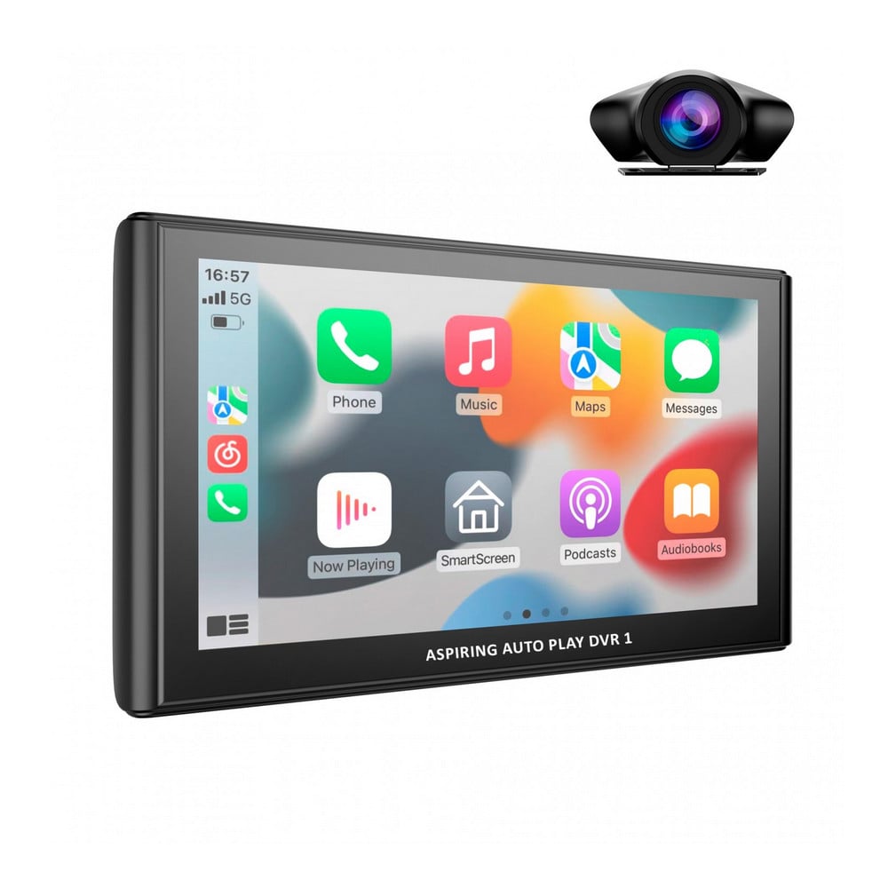 Автомонитор-видеорегистратор Aspiring Auto Play DVR 1 Magnet CarPlay Android auto и навигатор 7" (38819493)