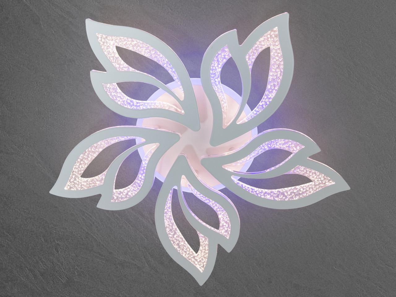 Люстра LED в спальню с пультом 2455-5WH-LS 80 W на 14 м2 Белый (2437060102) - фото 3