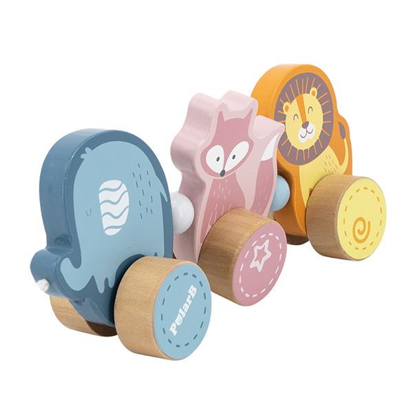 Дерев'яна каталка Viga Toys PolarB Звірята (44023) - фото 4 Дерев'яна каталка Viga Toys PolarB Звірята (44023) - фото 4