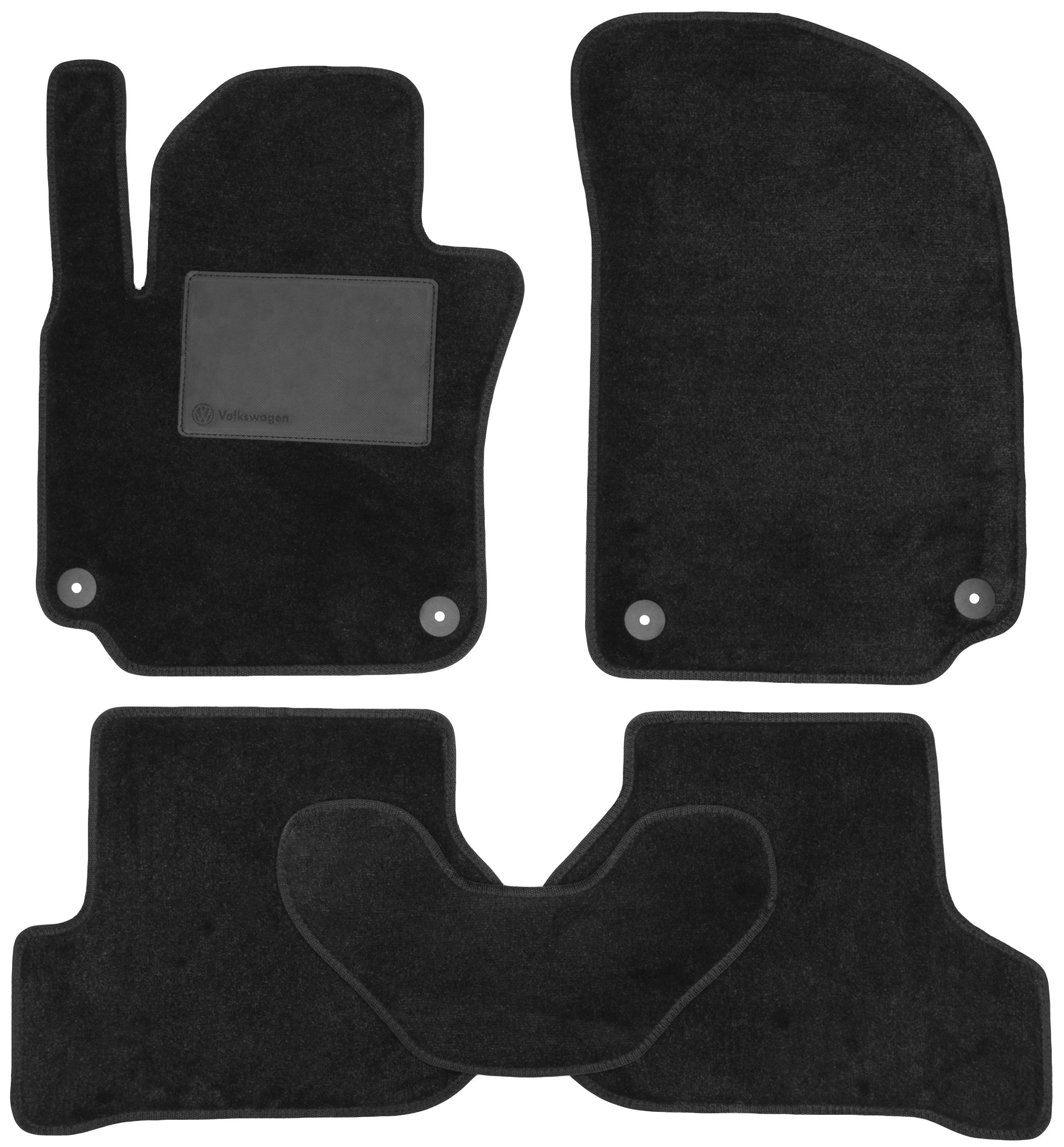 Коврики в салон для Volkswagen Golf Plus V '05-09 текстильные Черный (165581)