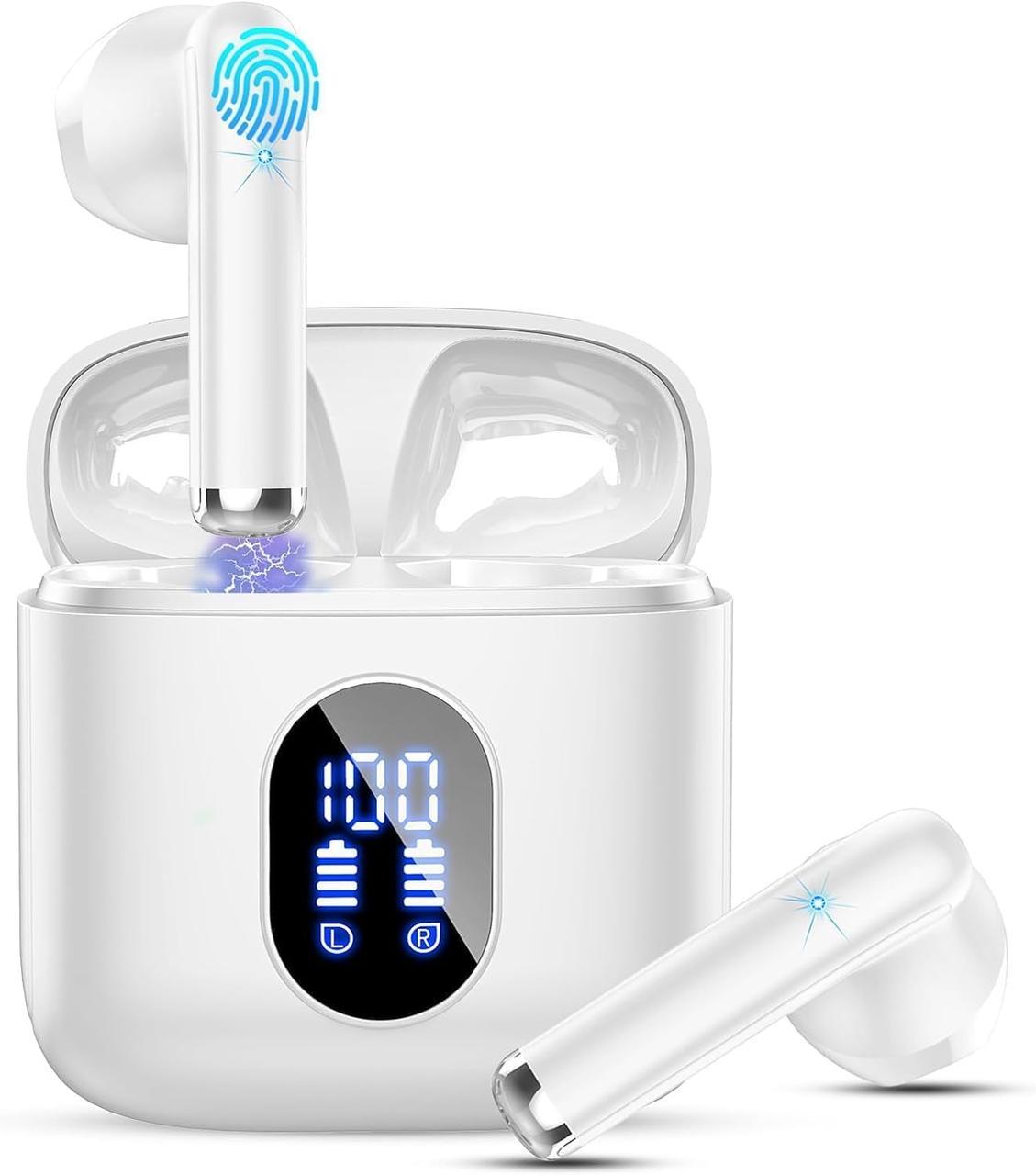 Наушники LED-дисплей TWS Bluetooth 5.4 ENC/IP7 Черный (S05-0792)