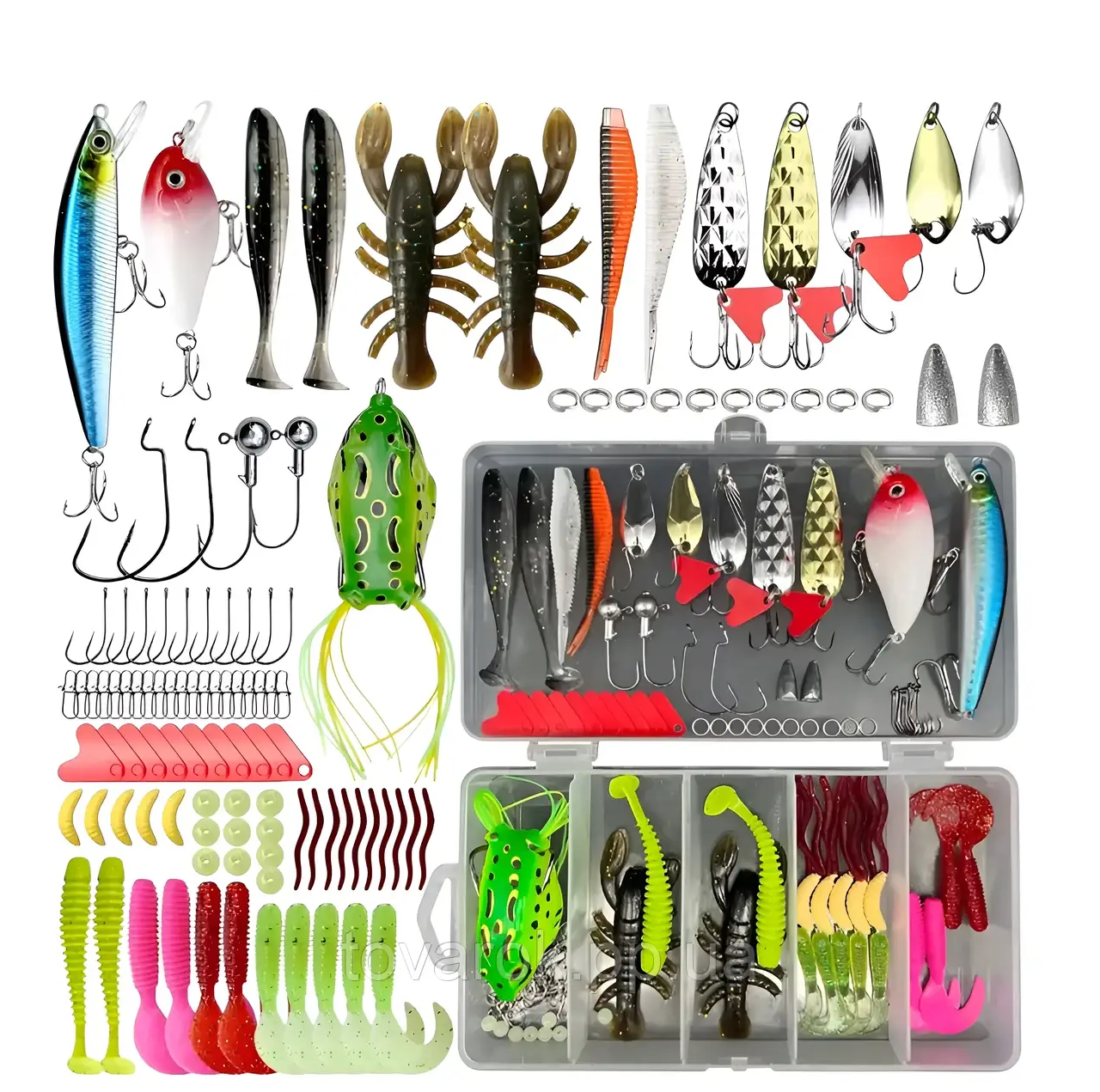 Набор рыболовных силиконовых приманок в коробке (27919137)