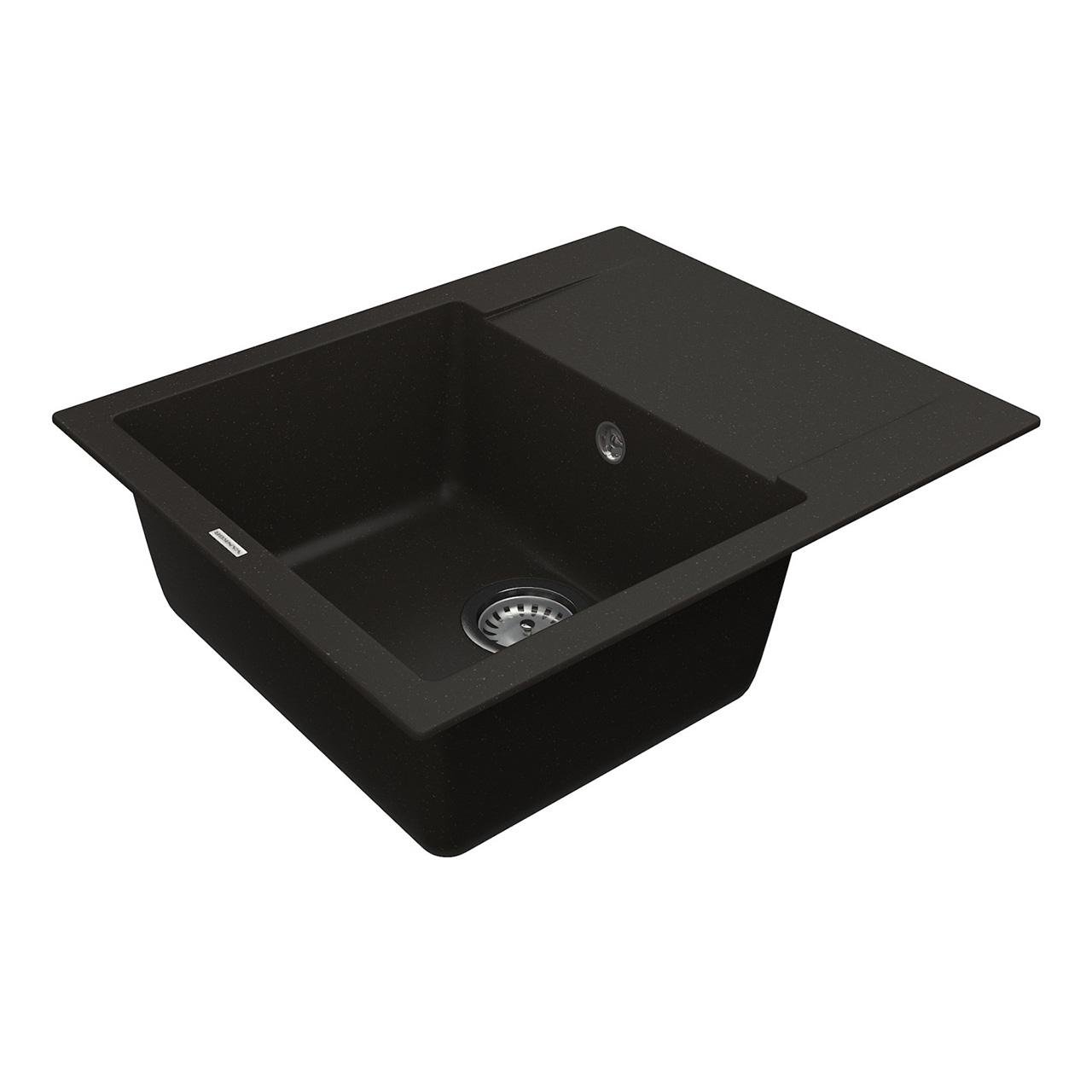 Мийка кухонна Vankor Orman OMP 02.61 + сифон 585х480х190 мм Black - фото 4