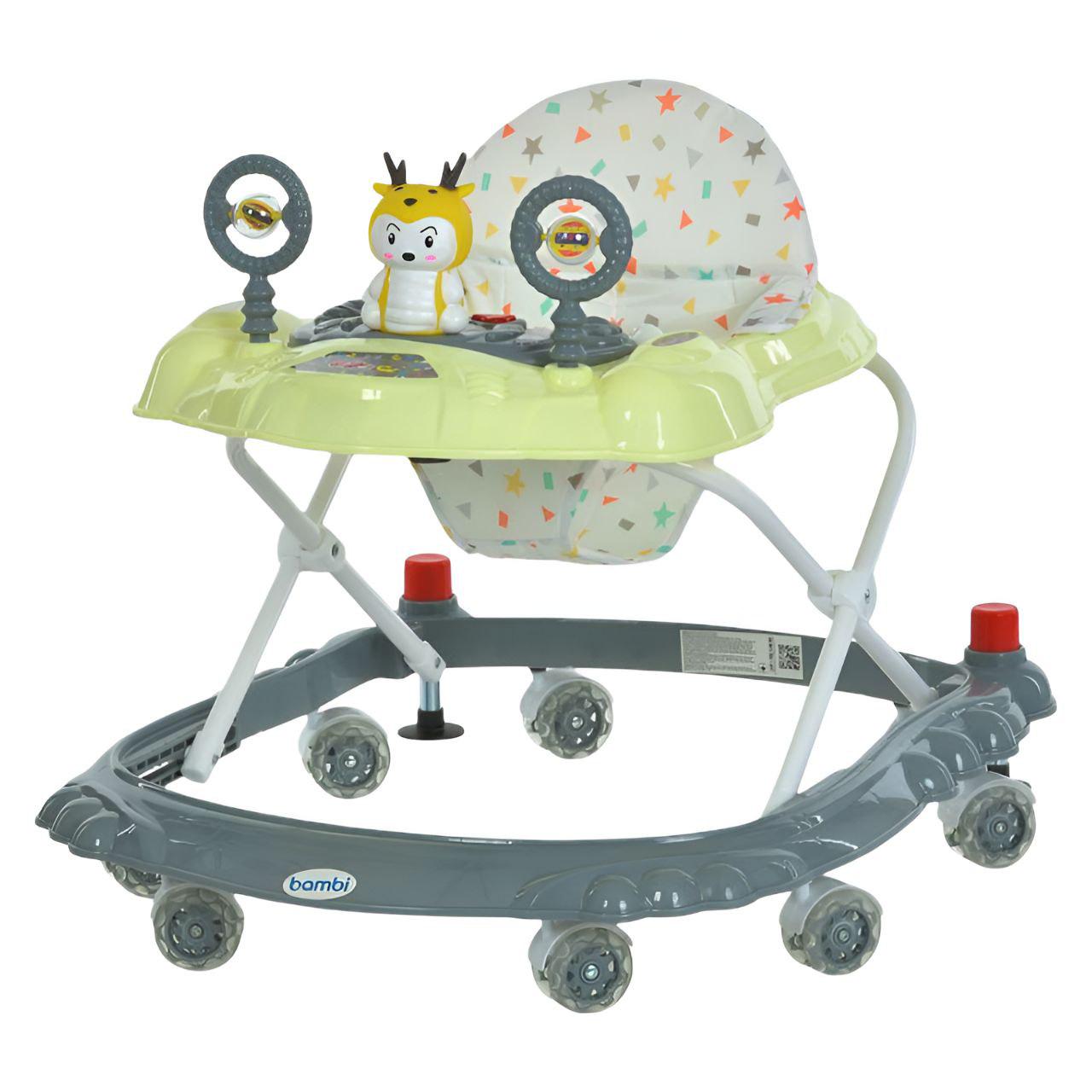 Ходунки Bambi M 3168-1-01 музыка/свет/стопор/восемь колес Зеленый (32173044)