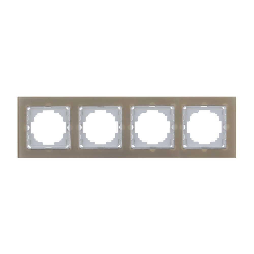 Рамка четырехместная Nilson Alegra Бронзовое стекло (25BR0094)