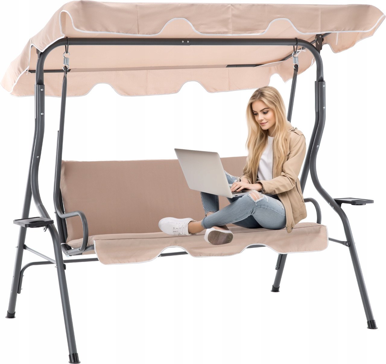 Садовые качели Garden Line VIP 170х110х153 см Beige (668529fb15cec06b785ac513) - фото 7