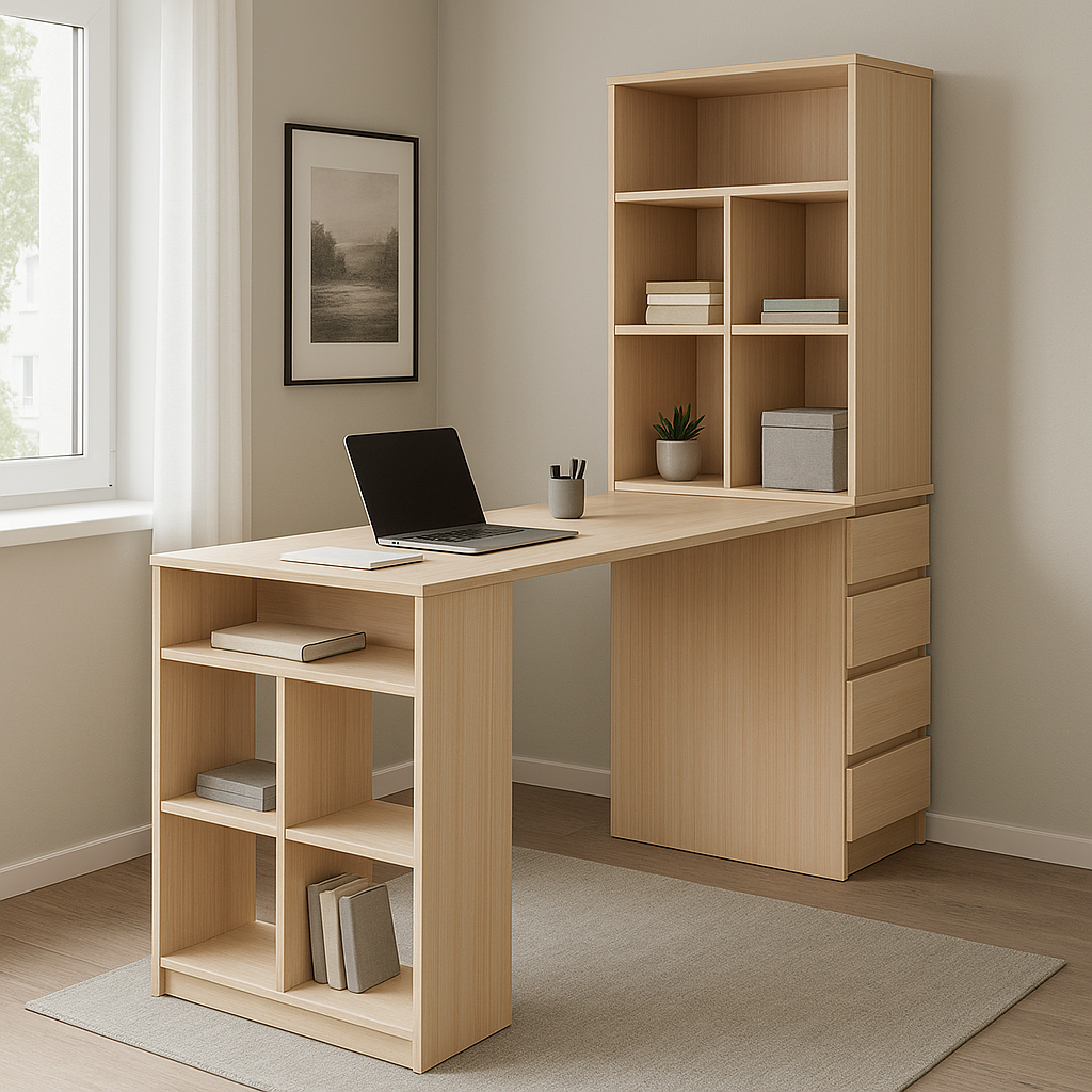 Стіл письмовий СП10 4Я SENAM 1500х1400х600 мм ДСП Дуб Молочний - фото 1