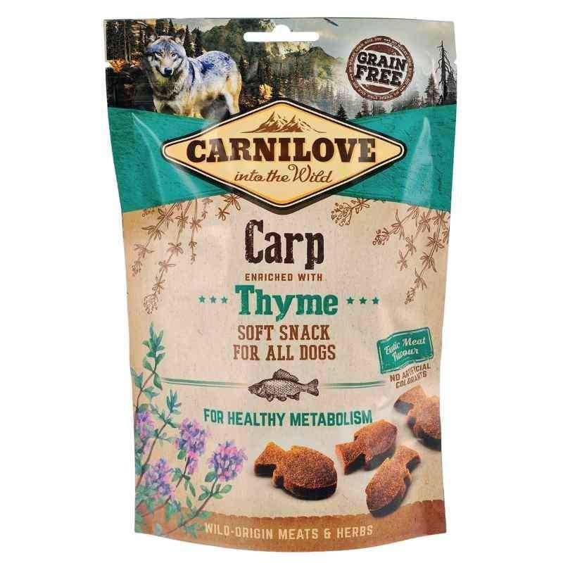 Лакомство полувлажное беззерновое Carnilove Dog Soft Snack с карпом и тимьяном для собак 200 г (527335)