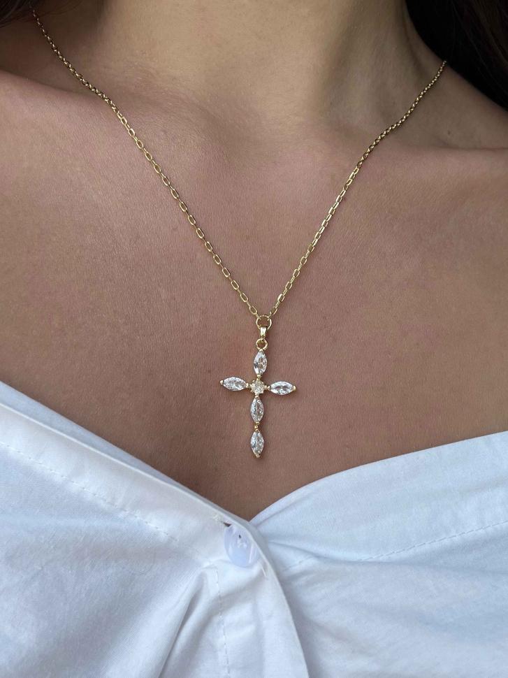 Ланцюжок з хрестиком Золотий (5495)