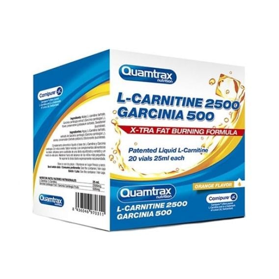 Комплексный жиросжигатель Quamtrax L-Carnitine 2500 Garcinia 500 20х25 мл Orange