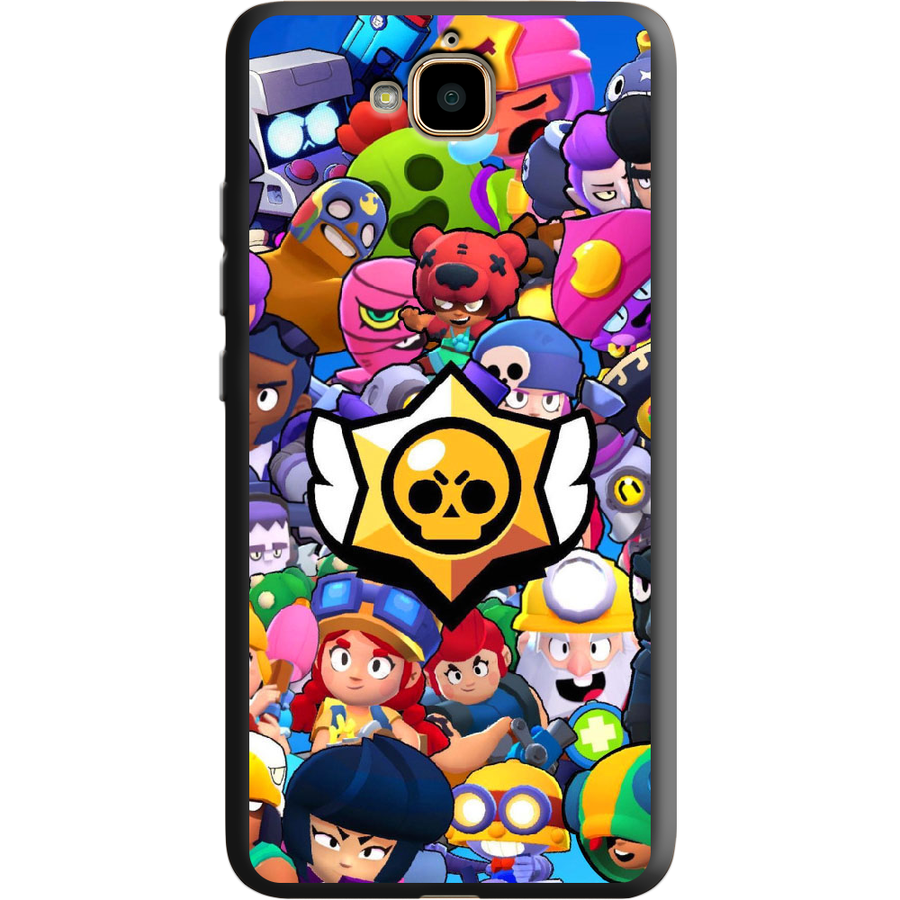 Чехол Boxface Huawei Y6 Pro Brawl Stars Черный силикон (25518-up2389-38737)