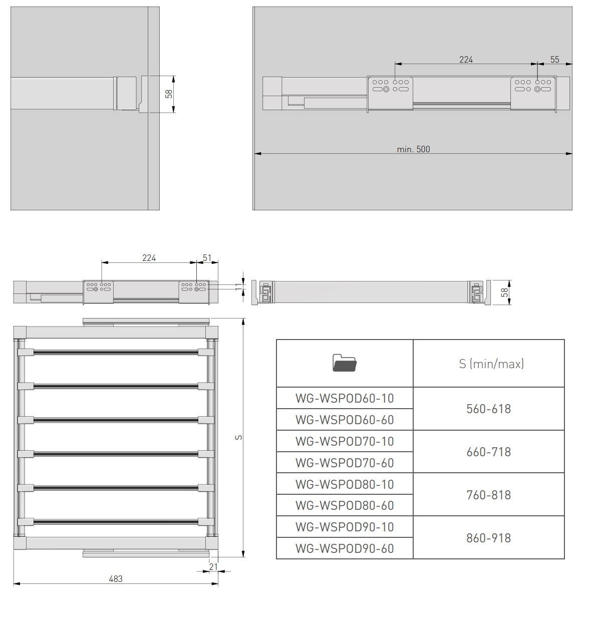 Вішак для брюк GTV Elite з дотягом 800 мм Чорний (WG-WSPOD80-20) - фото 7 Вішак для брюк GTV Elite з дотягом 800 мм Чорний (WG-WSPOD80-20) - фото 7