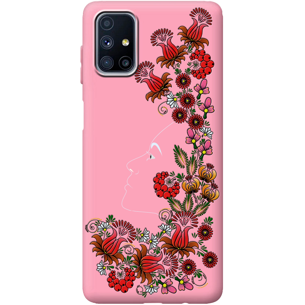 Чохол Boxface Samsung M515 Galaxy M51 3D Ukrainian Muse Рожевий силікон (40937-bk64-42165)