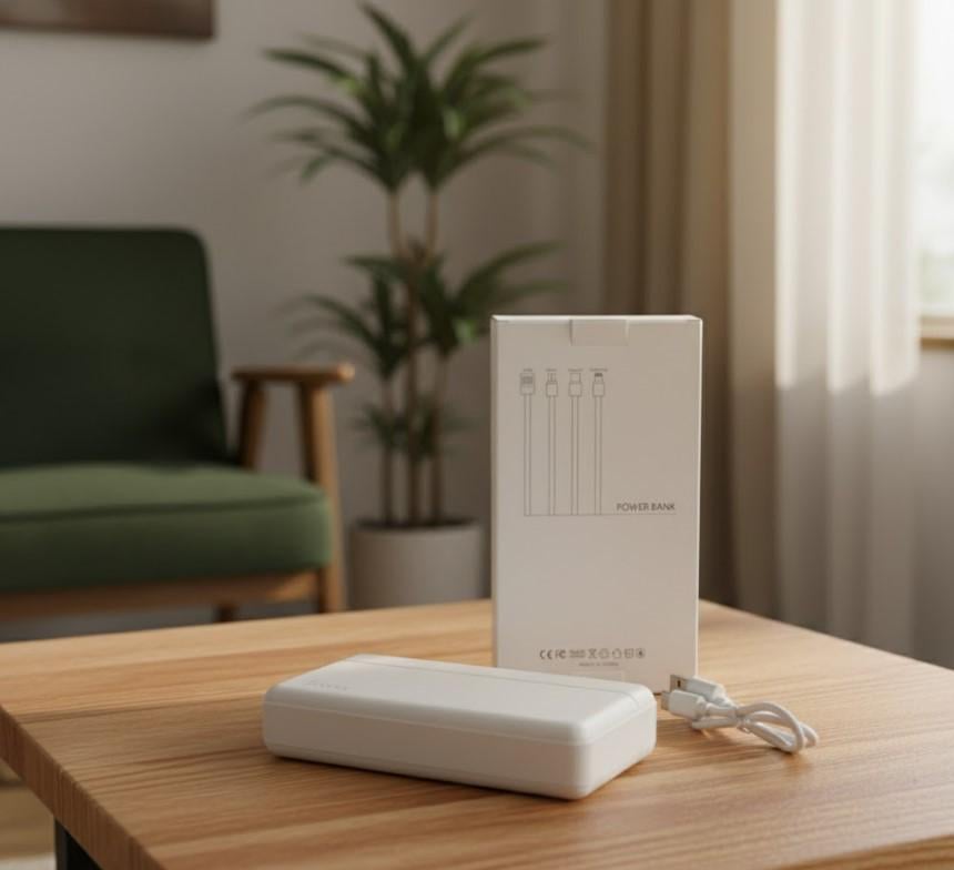 Повербанк Hoco 20000 mAh з двома USB-виходами Білий (2104618823) - фото 5 Повербанк Hoco 20000 mAh з двома USB-виходами Білий (2104618823) - фото 5