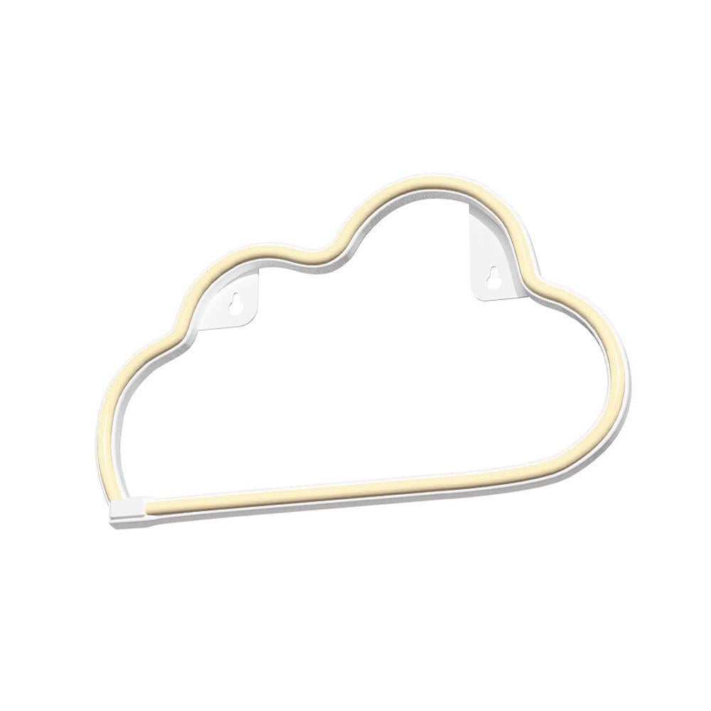 Неоновий світильник настінний Хмара на батарейках/USB 30х19 см (2692820916)