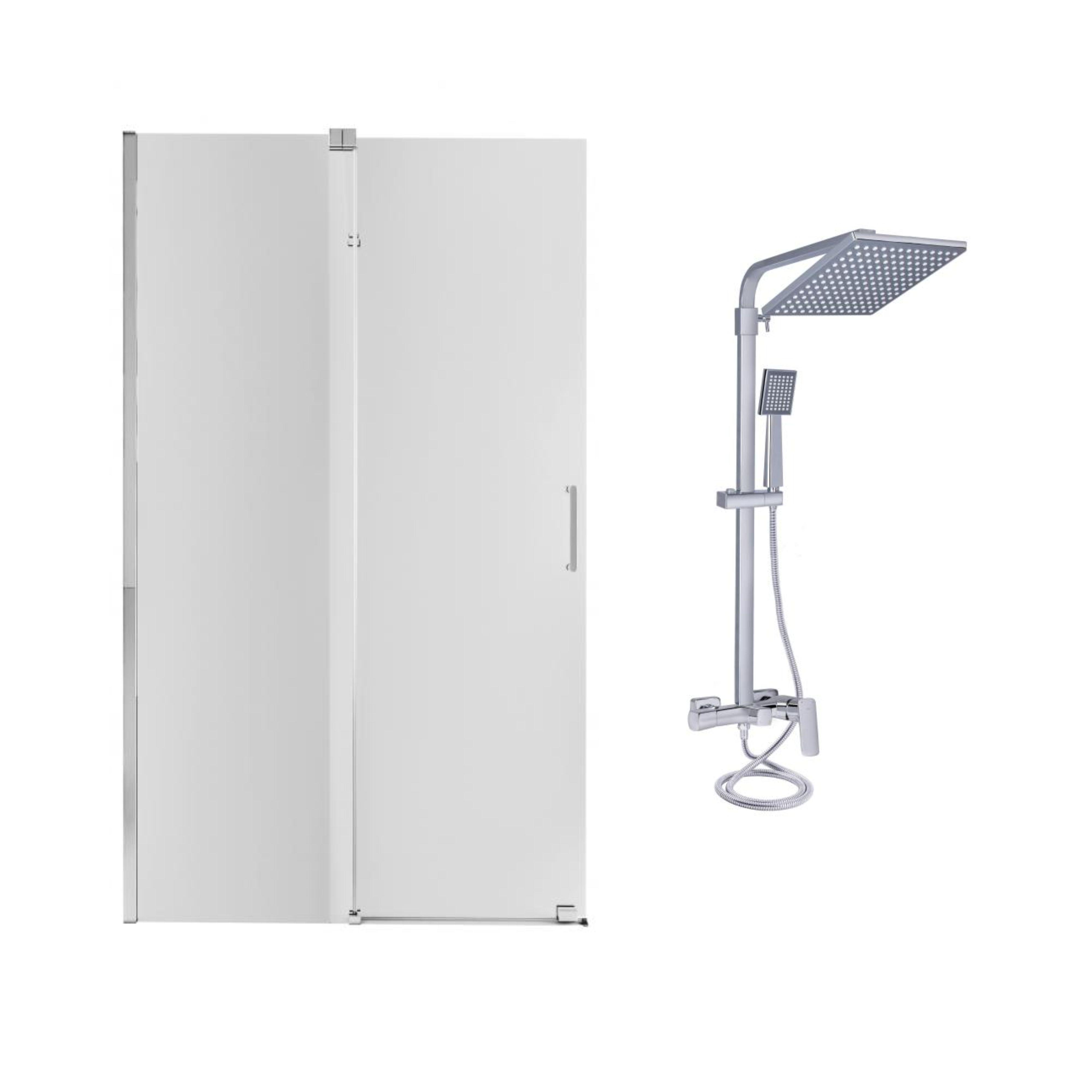 Комплект стена Qtap Walk-In GLIDE 120x190 см/душевая система (SD00050978)