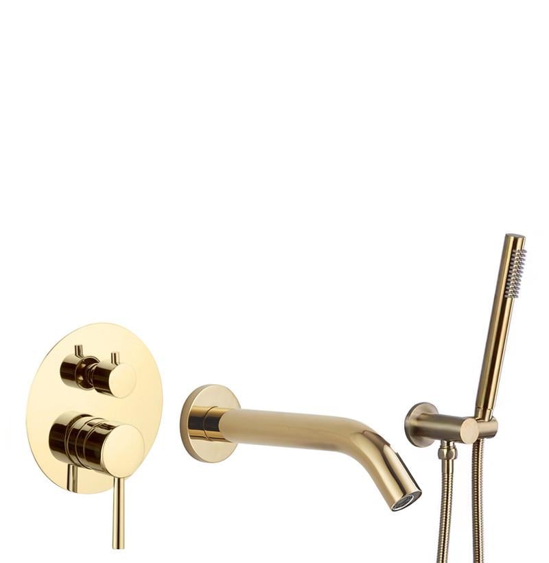 Змішувач для ванни і душу VBI MILANO прихованого монтажу Gold (2810366204)