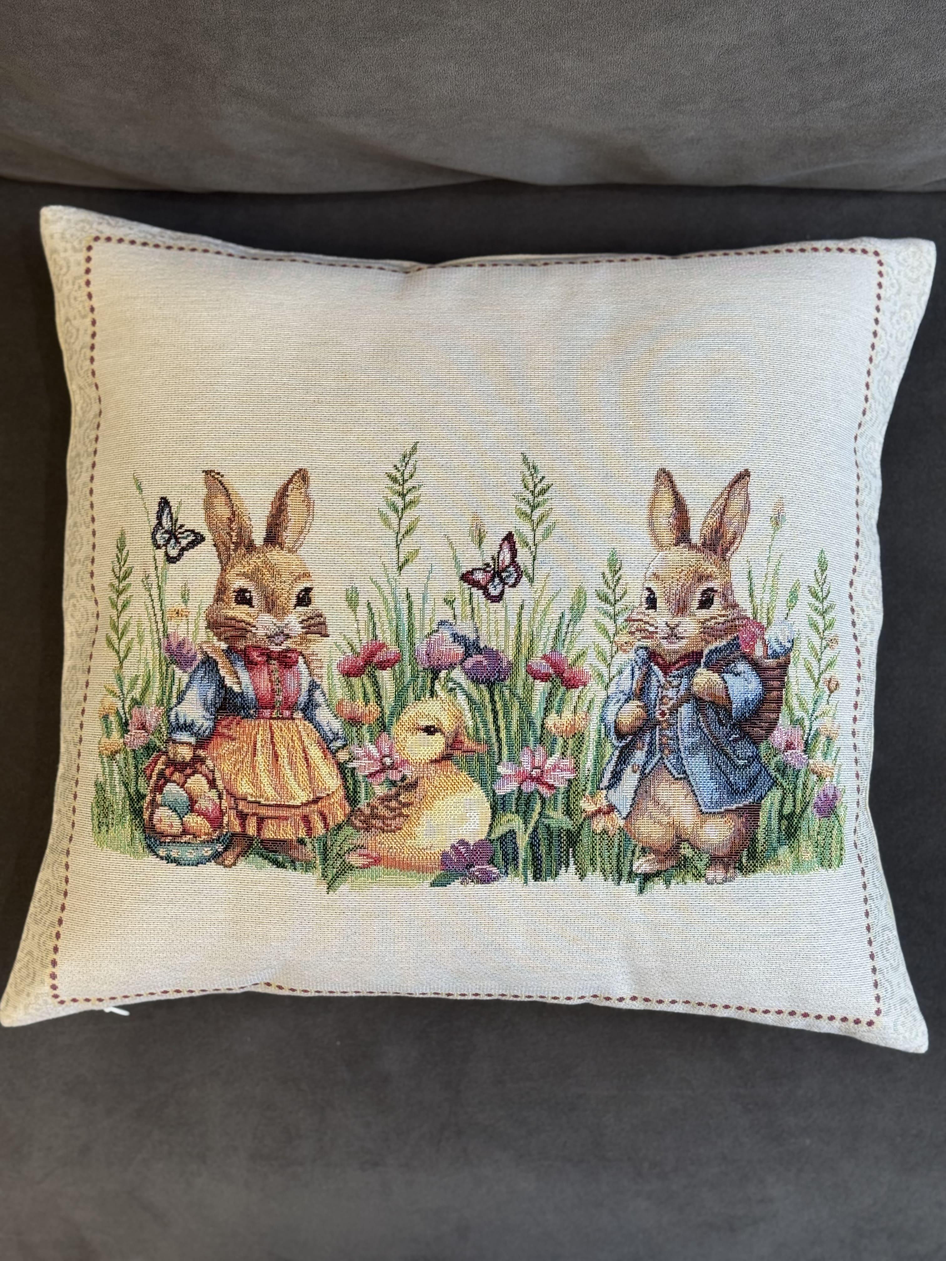 Пасхальная наволочка Easter /4 гобеленовая 45х45 см (34298692)