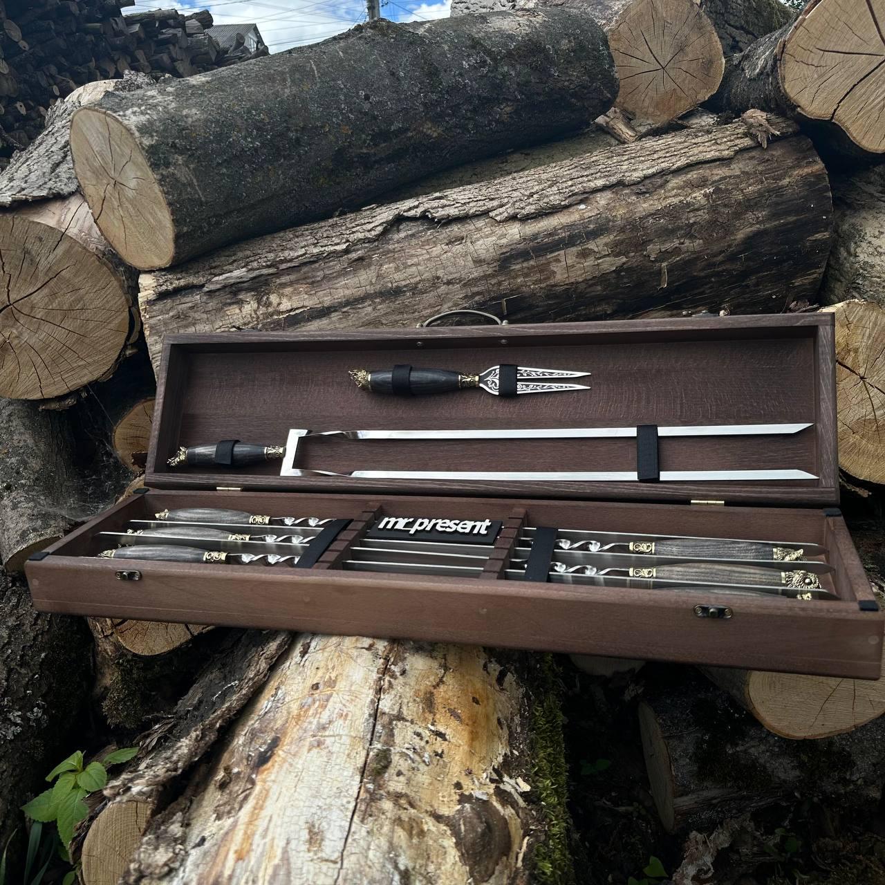 Набор шампуров Lux-Premium №8 ручной работы (19223169)