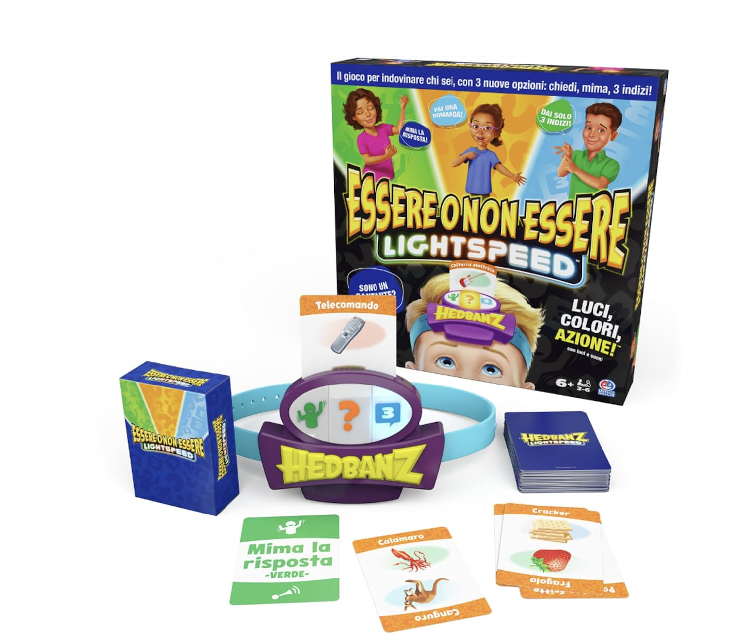 Настольная игра Кто я? Spin Master Hedbanz Lightspeed Essere итальянская версия для 2+ игроков от 6 лет (SKU-204.1)