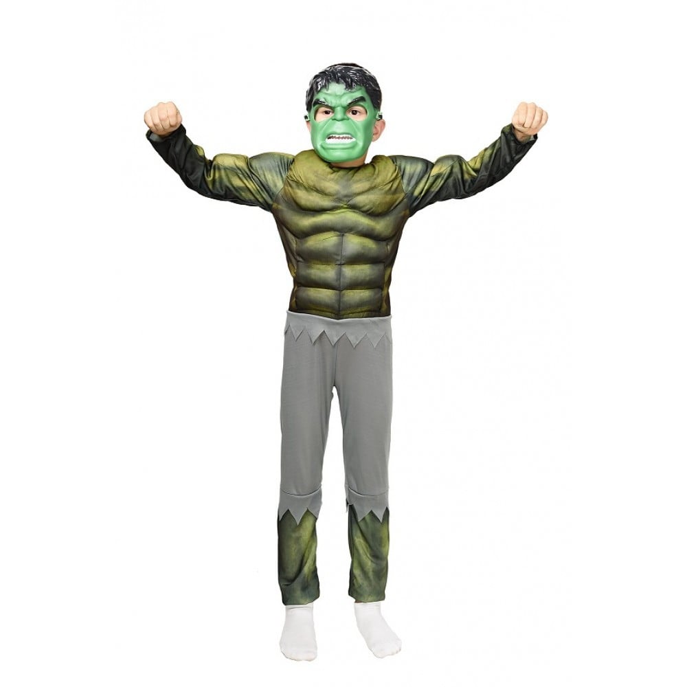 Костюм супергероя Халка с мышцами 110-120 см (23.232)